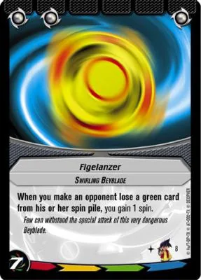Fiegelanzer: our photograph of the Collision card #008, Figelanzer, Swirling Beyblade