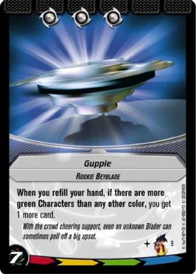 Card #9 Guppie, Rookie Beyblade — photo of the site's copy
