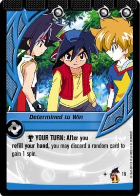 Card #16 Determined to Win — photo of the site's copy