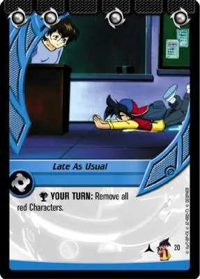 Card #20 Late As Usual — photo of the site's copy