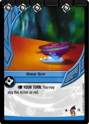 Card #26 Sharp Turn — photo of the site's copy