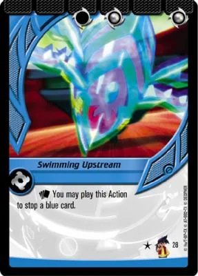 Card #28 Swimming Upstream — photo of the site's copy