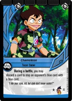 Chameleon: our photograph of the Collision card #032, Chameleon, Tricky Enemy