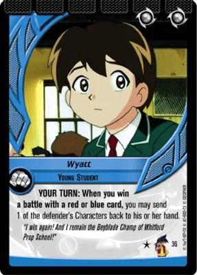 Wyatt: our photograph of the Collision card #036, Wyatt, Young Student