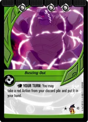 Card #43 Busting Out — photo of the site's copy