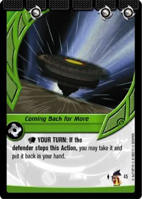 Card #45 Coming Back for More — photo of the site's copy