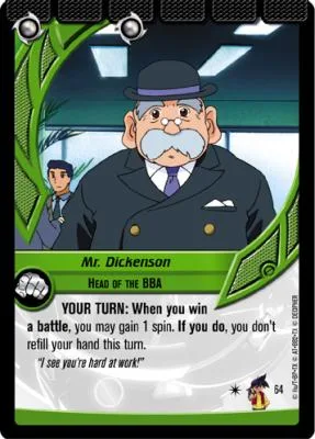Mr. Dickenson: our photograph of the Collision card #064, Mr. Dickenson, Head of the BBA