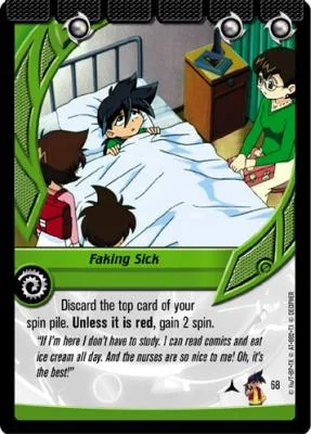 Card #68 Faking Sick — photo of the site's copy