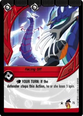 Card #75 Facing Off — photo of the site's copy