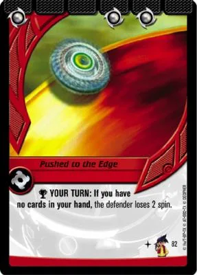 Card #82 Pushed to the Edge — photo of the site's copy