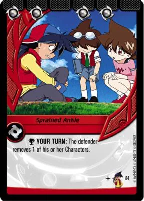 Card #84 Sprained Ankle — photo of the site's copy