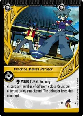 Card #114 Practice Makes Perfect — photo of the site's copy