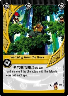 Card #119 Watching from the Trees — photo of the site's copy