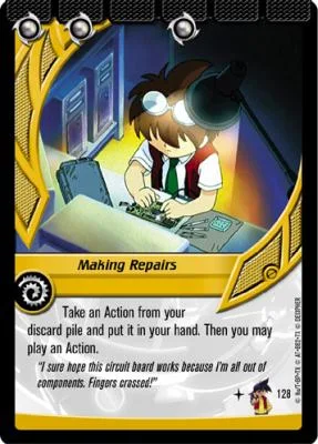 Card #128 Making Repairs — photo of the site's copy