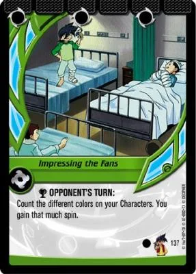 Card #137 Impressing the Fans — photo of the site's copy
