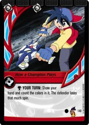 Card #140 How a Champion Plays — photo of the site's copy