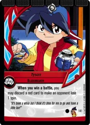 Card #141 Tyson, Bladebreaker — photo of the site's copy