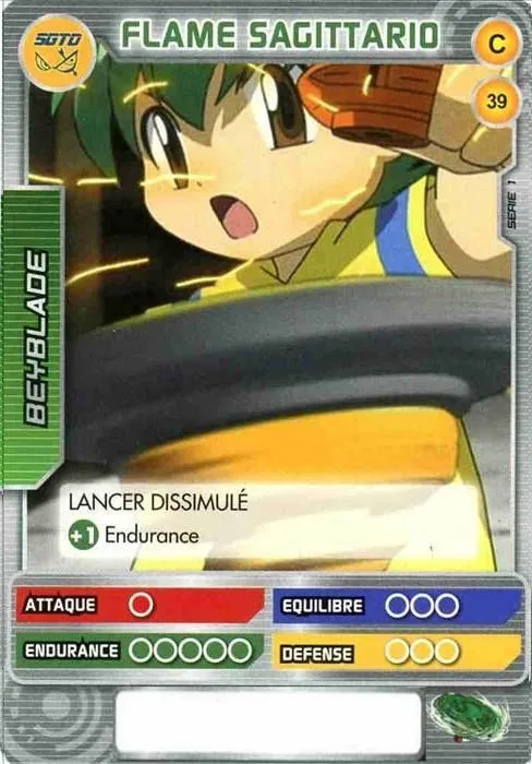 Kenta Yumiya: our photograph of the Battle Card Collection card #039, Flame Sagittario