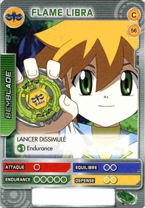 Yu Tendo (Manga): our photograph of the Battle Card Collection card #056, Flame Libra