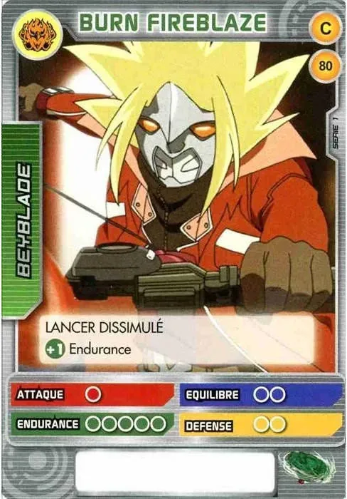 Burn Fireblaze 135MS: our photograph of the Battle Card Collection card #080, Burn FireBlaze