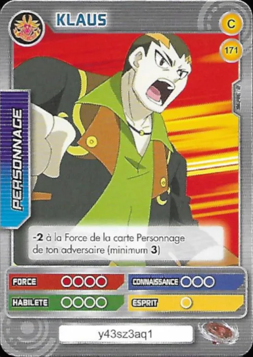 Klaus: our photograph of the Battle Card Collection card #171, Klaus