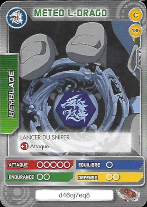 Meteo L-Drago (IR Spin Control): our photograph of the Battle Card Collection card #186, Meteo L-Drago