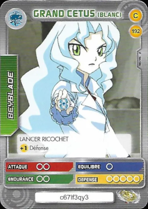 Grand Cetus T125RS: our photograph of the Battle Card Collection card #192, Grand Cetus (white)