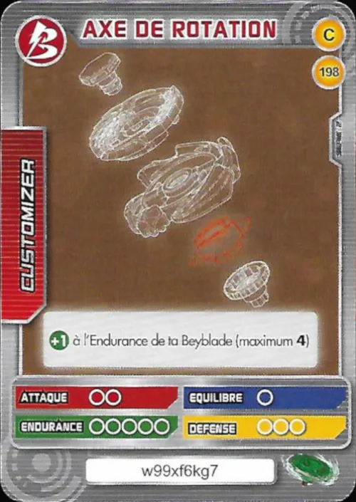 Card #198 Axe de rotation — front