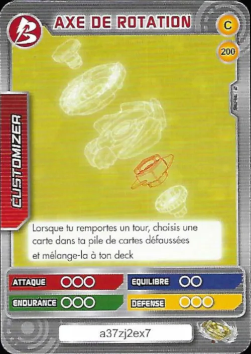 Card #200 Axe de rotation — front
