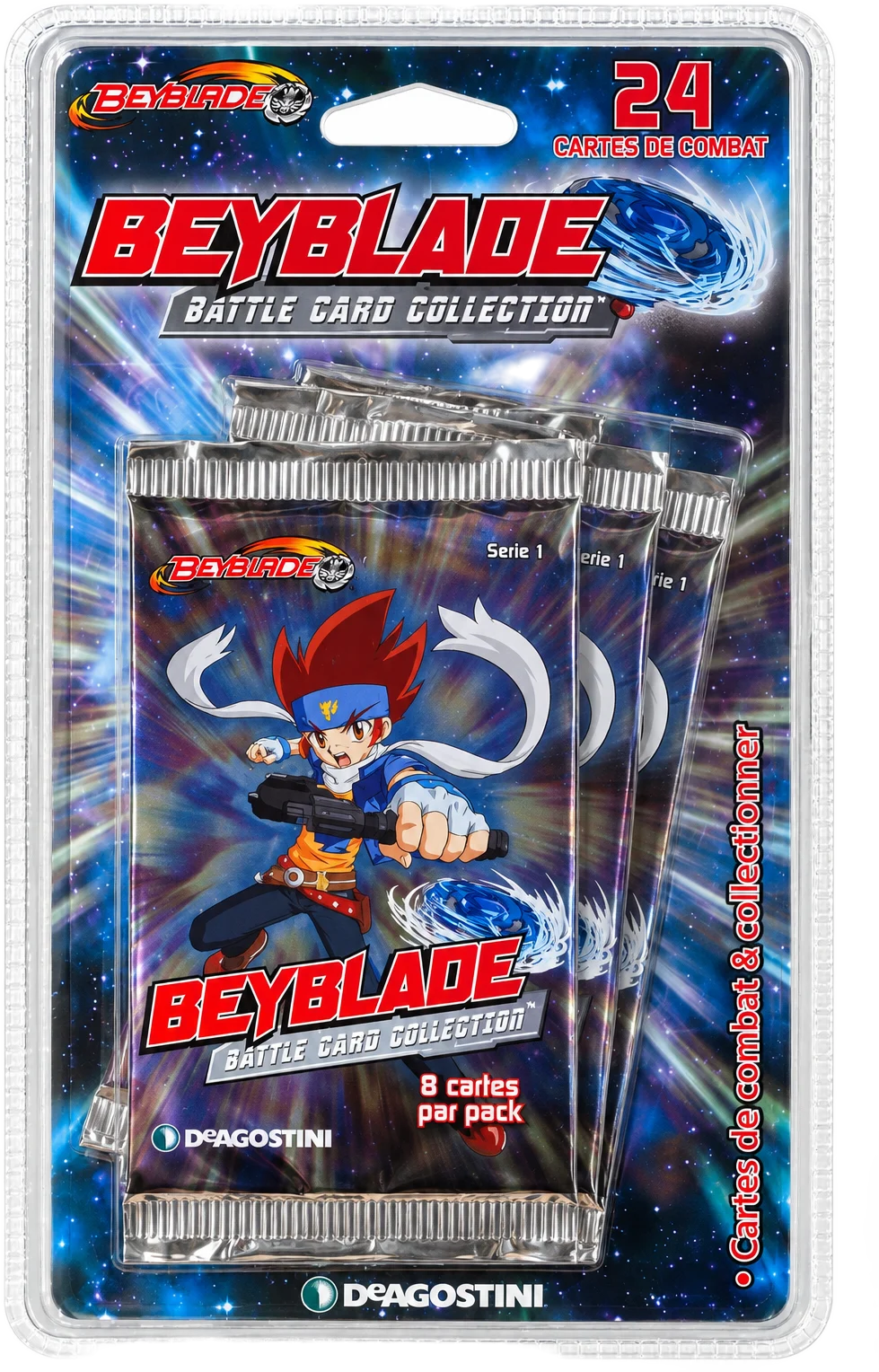Battle Card Collection Series 1 — 3-pack blister, front