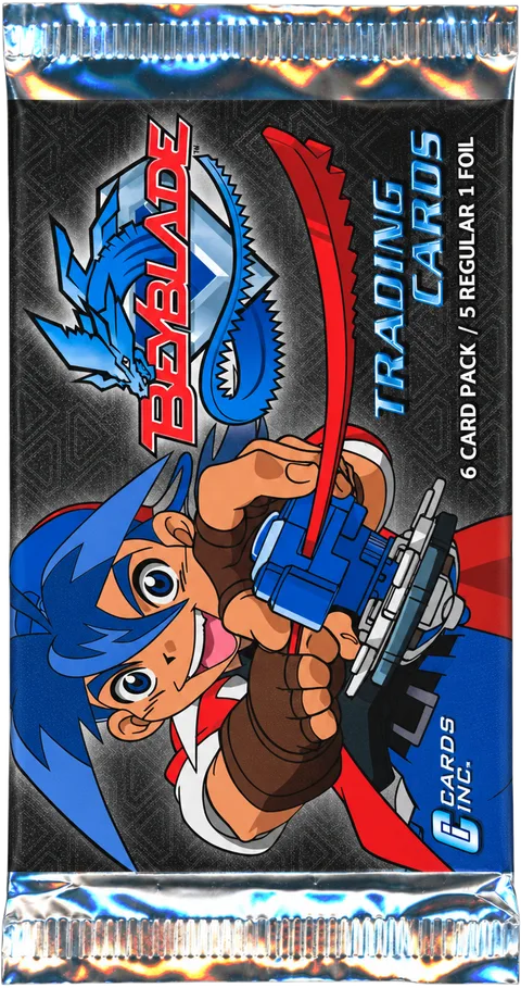 Beyblade Trading Cards booster pack, sealed