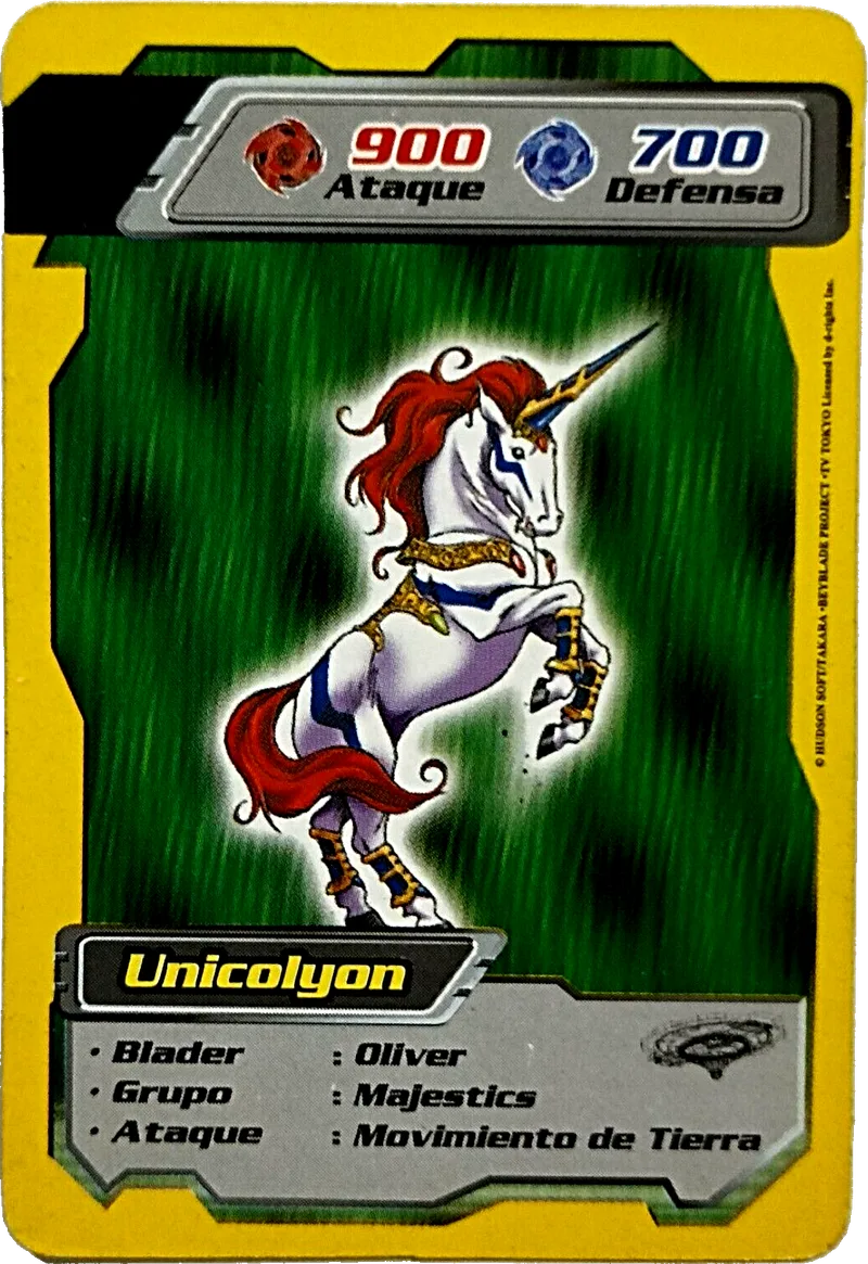 Kidys card 19, Unicolyon — front